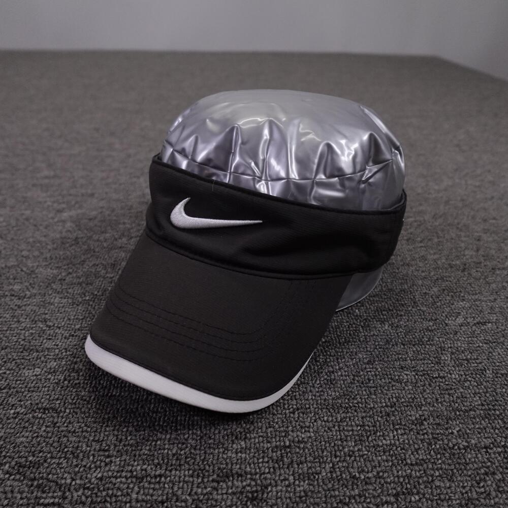 Nike Hat Cap Strap Back Mens One Size Silver Black Reflective Baseball Golf RZN